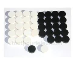 Tout Pour le Jeu Set 30 pions de backgammon 21 mm jacquet bois