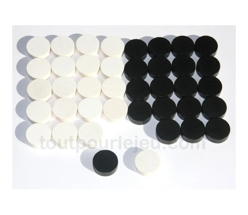 Tout Pour le Jeu Set 30 pions de backgammon 21 mm jacquet bois