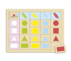 Tout Pour le Jeu Set 4 plateaux de logique en bois - Jeux éducatifs