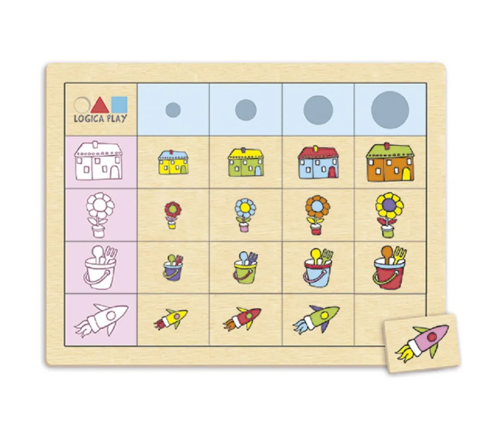 Tout Pour le Jeu Set 4 plateaux de logique en bois - Jeux éducatifs