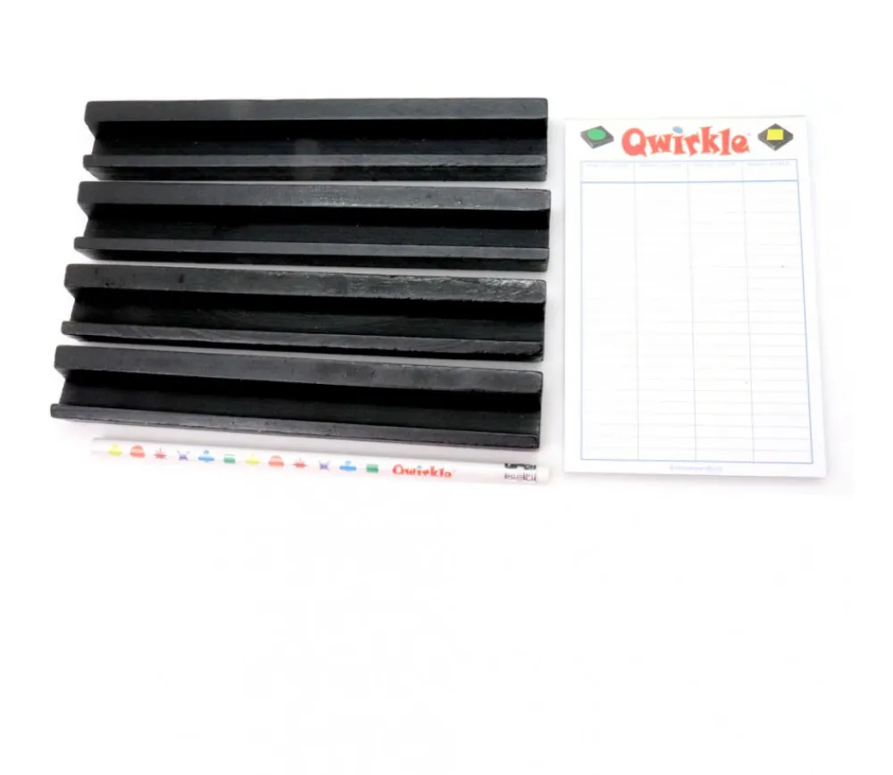 Tout Pour le Jeu Set accessoires Qwirkle bonus 4 chevalets + 1 bloc score