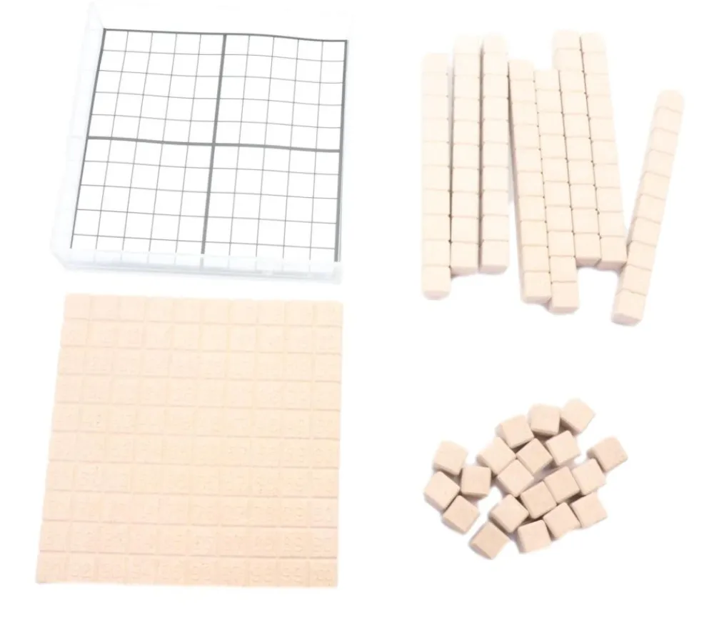 Tout Pour le Jeu Set Base 10 bois - centaine dizaines et unités - 29 pièces