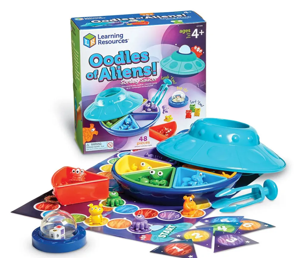 Tout Pour le Jeu Soucoupe Volante éducative - Jeu motricité fine comptage et tri