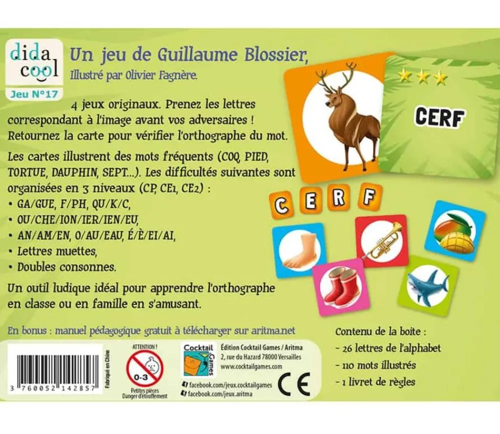 Tout Pour le Jeu Speedodingo CP CE2 - jeu lettres et orthographe