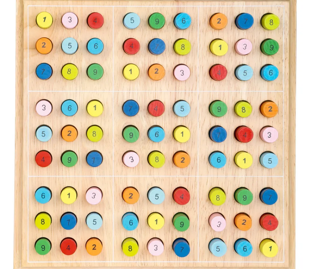 Tout Pour le Jeu Sudoku en bois couleurs et chiffres