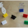 Tout Pour le Jeu Support pion blanc avec pince 17x19x10 mm - Bioplastique
