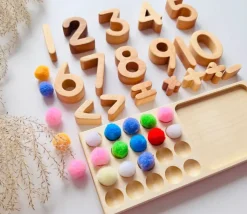 Tout Pour le Jeu Tableau de calcul en bois Montessori + chiffres opérations mathématiques