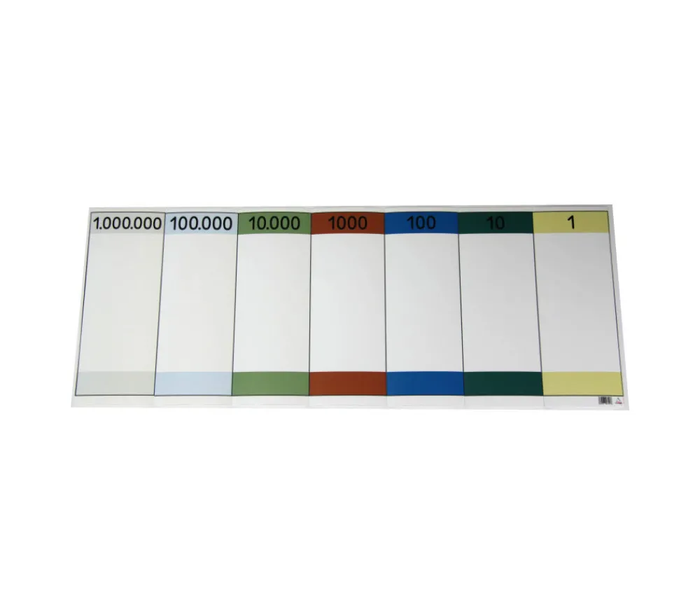 Tout Pour le Jeu Tableau de numération décimale pliant 80 x 31 cm