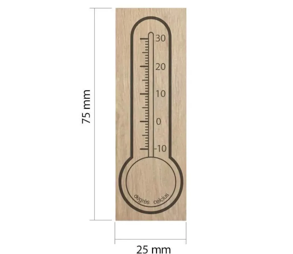 Tout Pour le Jeu Tampon thermomètre 7.5 cm