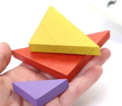 Tout Pour le Jeu Tangram bois couleur 12 cm. Fabrication Jura