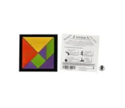 Tout Pour le Jeu Tangram bois couleur 12 cm. Fabrication Jura
