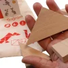 Tout Pour le Jeu Tangram carré puzzle en bois naturel