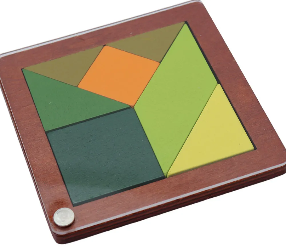 Tout Pour le Jeu Tangram coloré avec sous-verre