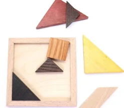 Tout Pour le Jeu Tangram en bois 12 cm. Fabrication Jura