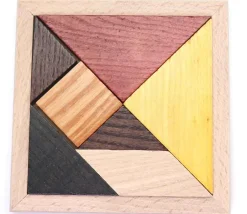 Tout Pour le Jeu Tangram en bois 12 cm. Fabrication Jura