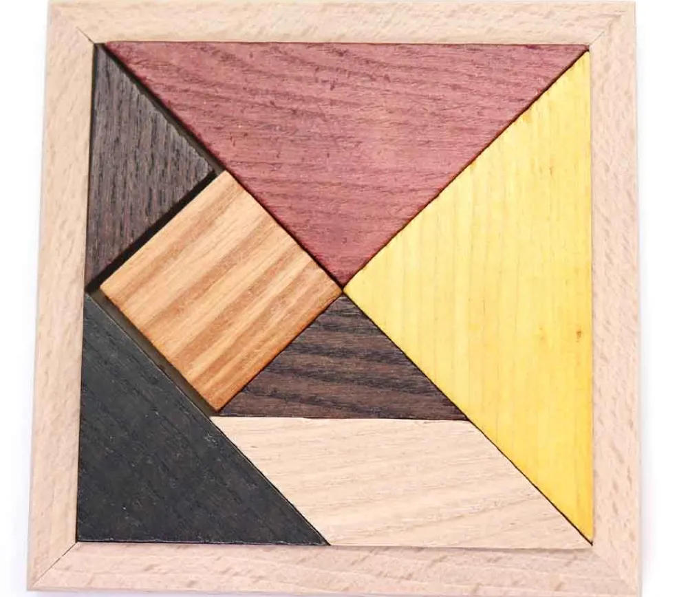 Tout Pour le Jeu Tangram en bois 12 cm. Fabrication Jura