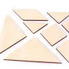 Tout Pour le Jeu Tangram en bois brut CP de 10 x 10 cm - jeu à décorer