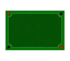 Tout Pour le Jeu Tapis Belote premium 40 x 60 cm Classique avec bords galonnés. Pique coeur trèfle carreau