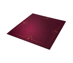 Tout Pour le Jeu Tapis Bridge 78 x 78 cm Bordeaux et or