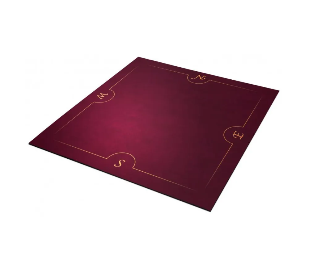 Tout Pour le Jeu Tapis Bridge 78 x 78 cm Bordeaux et or