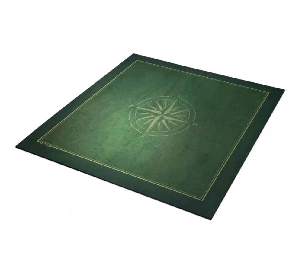 Tout Pour le Jeu Tapis Bridge 78 x 78 cm Rose des Vents vert