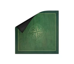 Tout Pour le Jeu Tapis Bridge 78 x 78 cm Rose des Vents vert