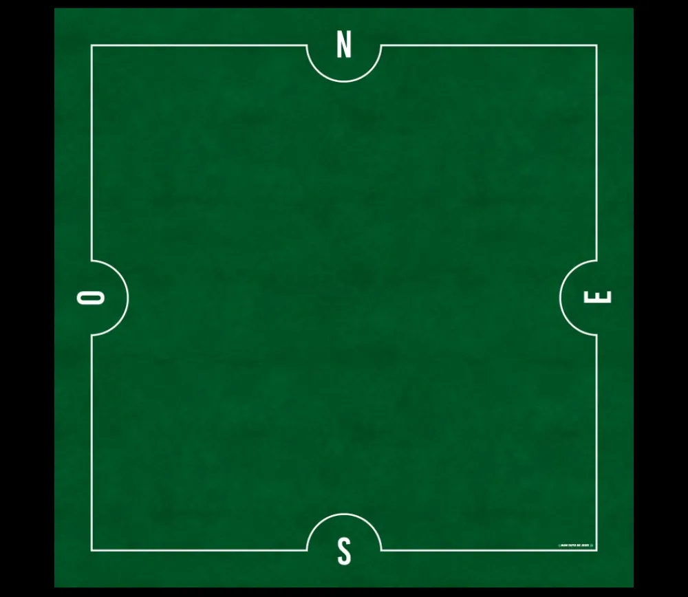 Tout Pour le Jeu Tapis Bridge 78 x 78 cm vert nord sud est ouest