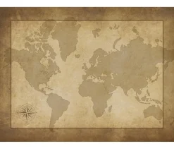 Tout Pour le Jeu Tapis Carte du monde 40 x 60 cm parchemin pour jeux