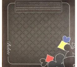 Tout Pour le Jeu Tapis cartes Belote 60 X 60 cm noir grille points avec déco pique