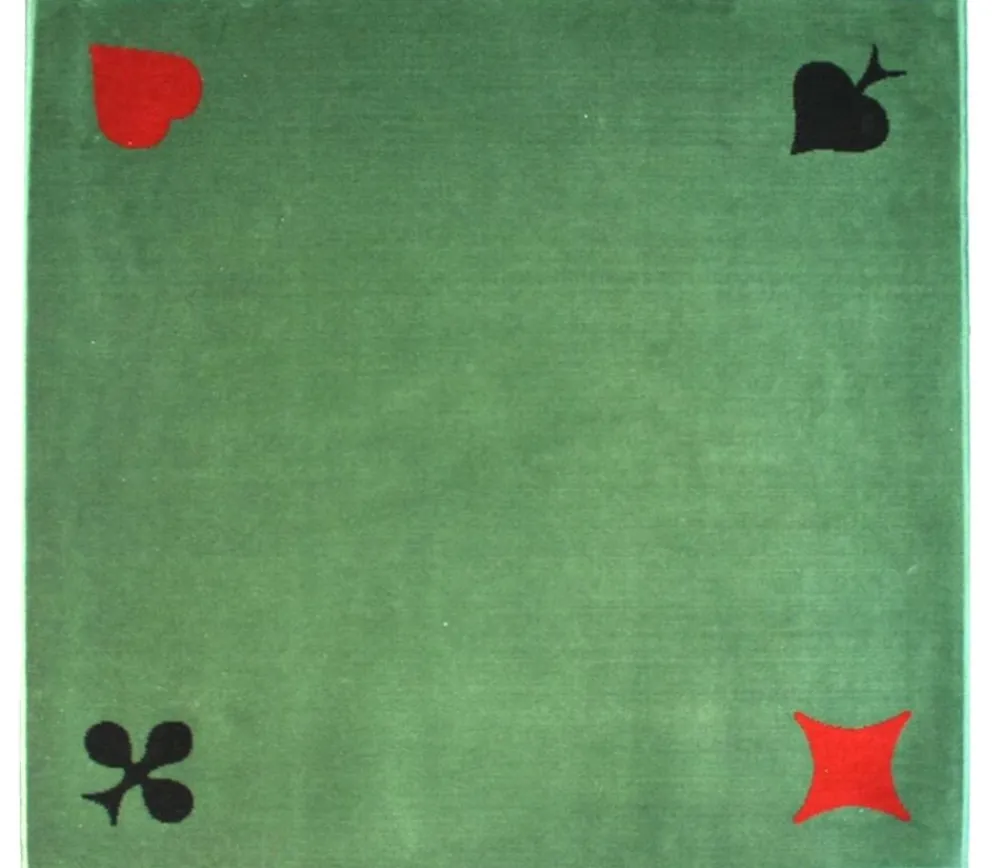 Tout Pour le Jeu Tapis cartes Tissé 77 x 77 cm vert marque France Cartes 4 AS