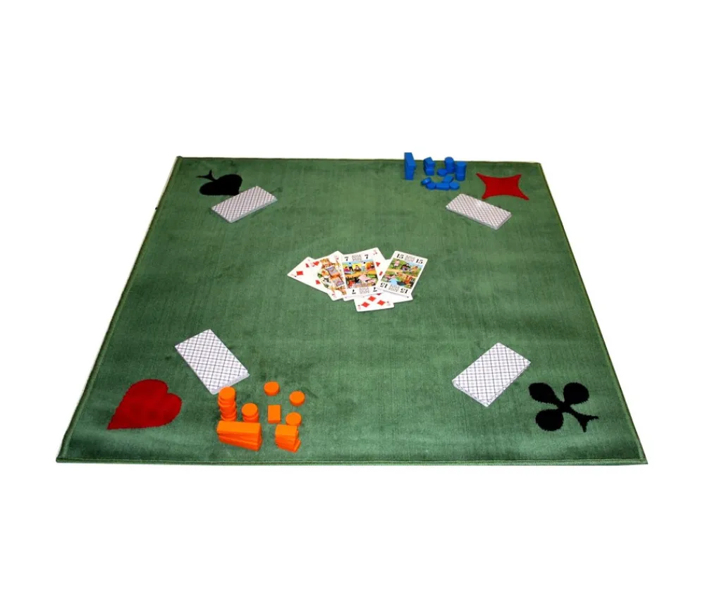 Tout Pour le Jeu Tapis cartes Tissé 77 x 77 cm vert marque France Cartes 4 AS