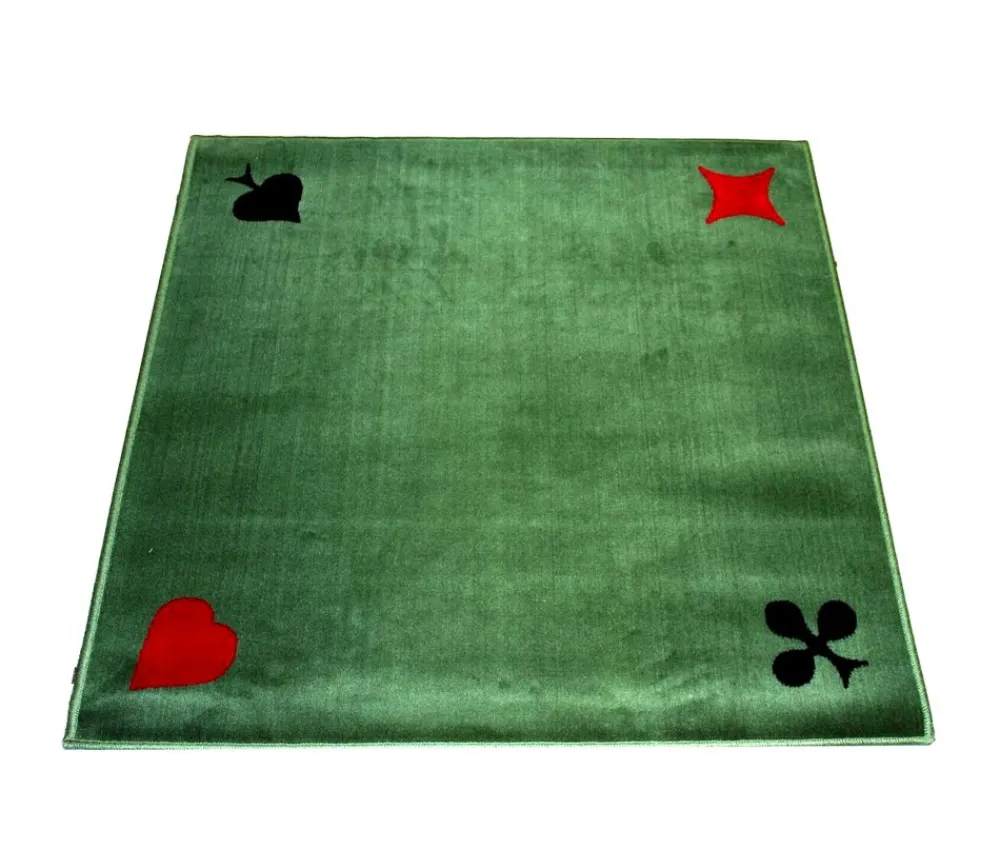 Tout Pour le Jeu Tapis cartes Tissé 77 x 77 cm vert marque France Cartes 4 AS