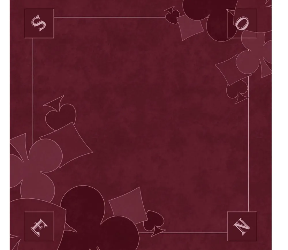 Tout Pour le Jeu Tapis cartes 60x60 cm bordeaux Tarot - NSEO