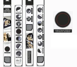 Tout Pour le Jeu Tapis échec néoprène 50 cm noir/blanc échiquier