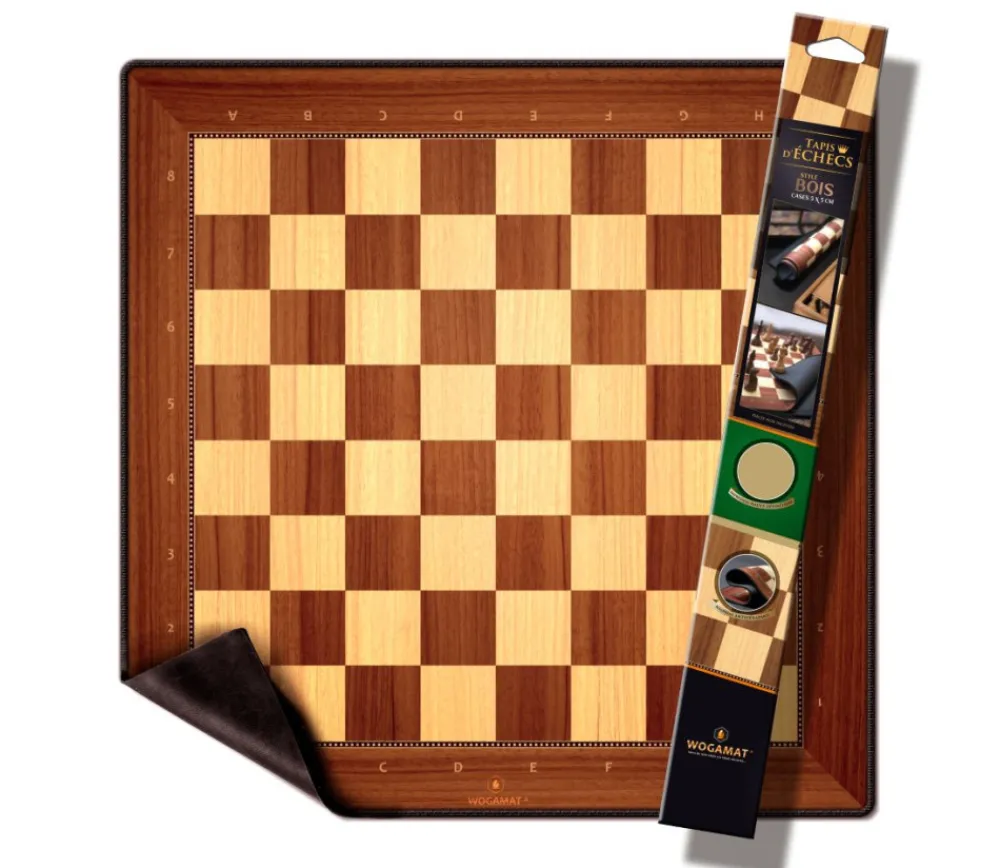 Tout Pour le Jeu Tapis d'échecs 50 x 50 cm style bois