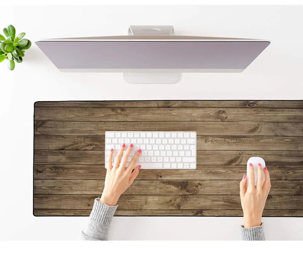 Tout Pour le Jeu Tapis de Bureau 90 x 40 cm décor bois wood sous-main