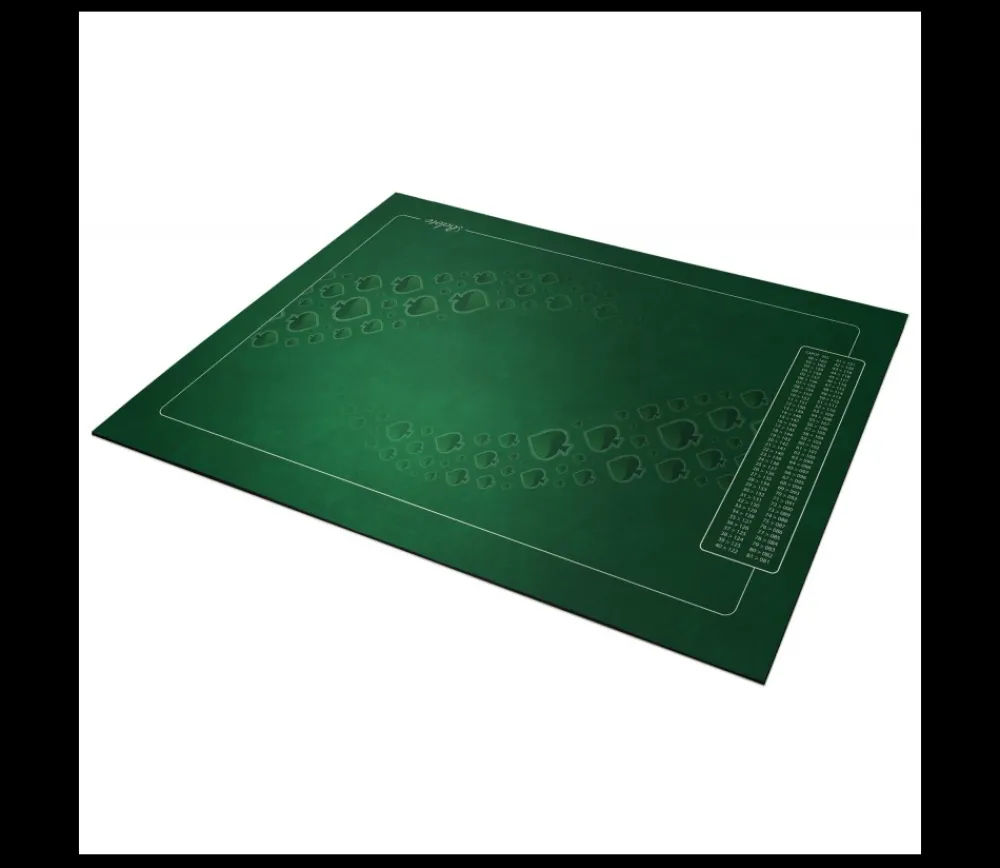 Tout Pour le Jeu Tapis de cartes Belote 40 x 60 cm grille point 4 joueurs vert