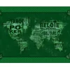 Tout Pour le Jeu Tapis de cartes Cartes du monde 40 x 60 cm Vert