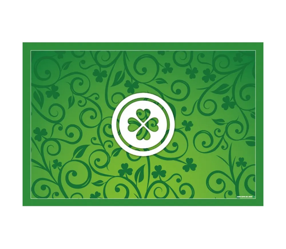 Tout Pour le Jeu Tapis de cartes Chance Trèfle 40 x 60 cm vert