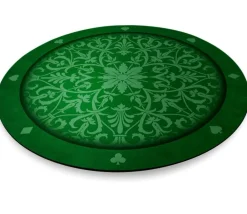 Tout Pour le Jeu Tapis de cartes rond 60 cm vert arabesques