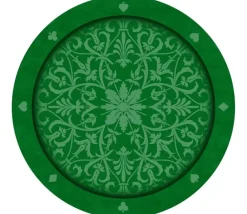 Tout Pour le Jeu Tapis de cartes rond 60 cm vert arabesques
