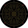 Tout Pour le Jeu Tapis de cartes rond 100 cm noir arabesques