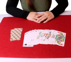Tout Pour le Jeu Tapis de cartes rouge 40 x 60 cm feutrine dos latex