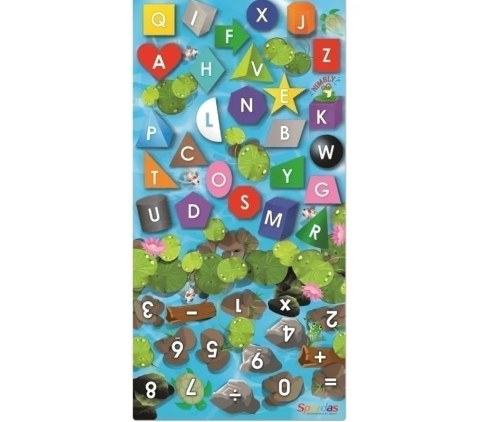 Tout Pour le Jeu Tapis de jeu éducatif Nimbly lettres, formes et chiffres -183 x 91 cm