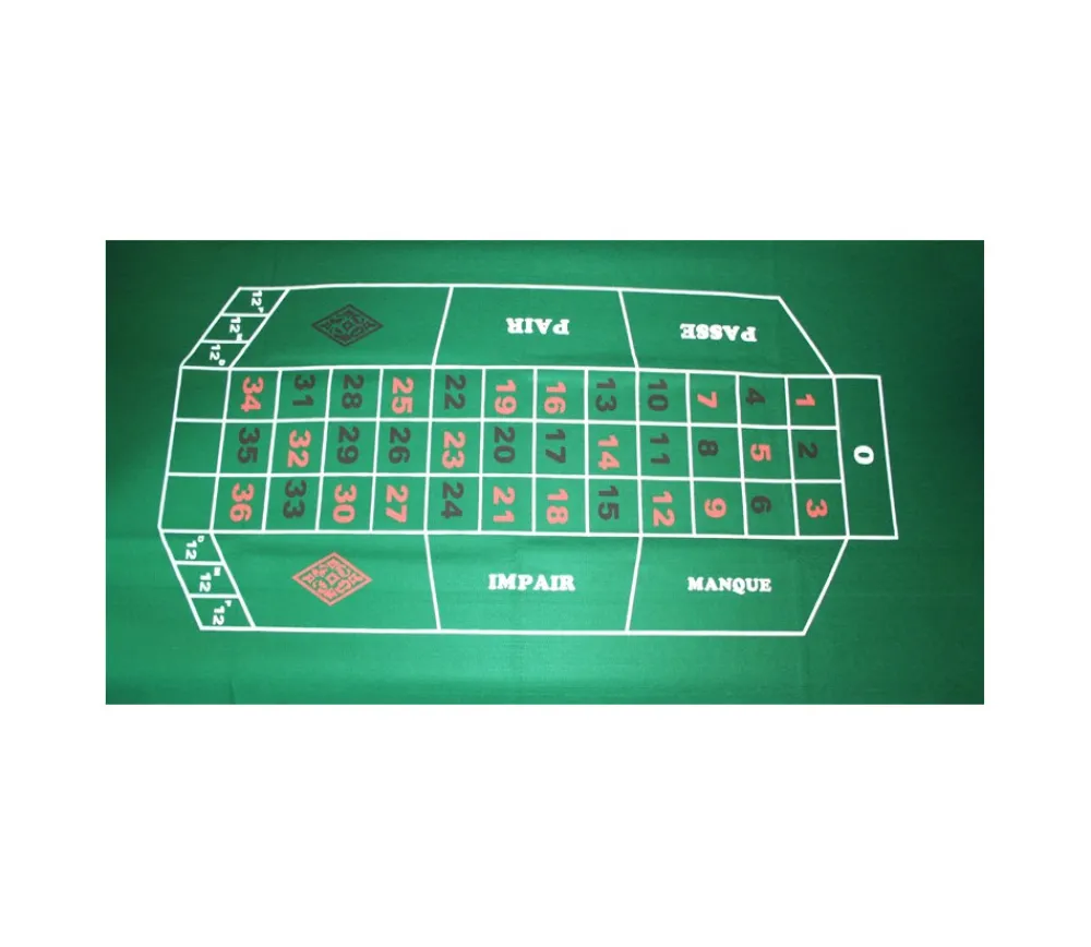 Tout Pour le Jeu Tapis de jeu pour roulette 180 x 90 cm pas cher feutrine