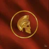 Tout Pour le Jeu Tapis de jeux 40 x 40 cm rouge Casque doré