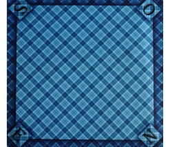 Tout Pour le Jeu Tapis jeu 60 x 60 cm Tarot bleu écossais Nord Sud Est OUest