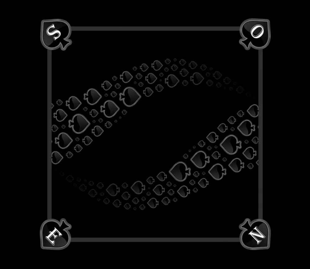 Tout Pour le Jeu Tapis jeu 60 x 60 cm Tarot noir Pique Forest