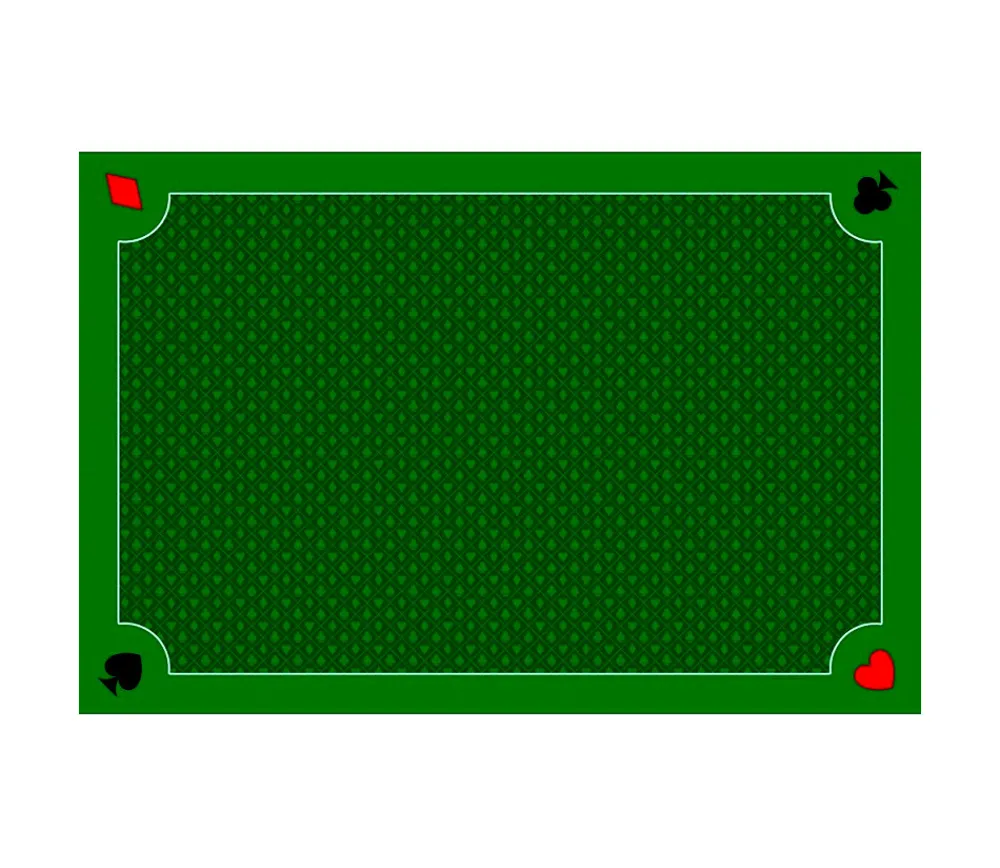 Tout Pour le Jeu Tapis jeu 40 x 60 cm Vert Classique 4 coins : Pique coeur trèfle carreau
