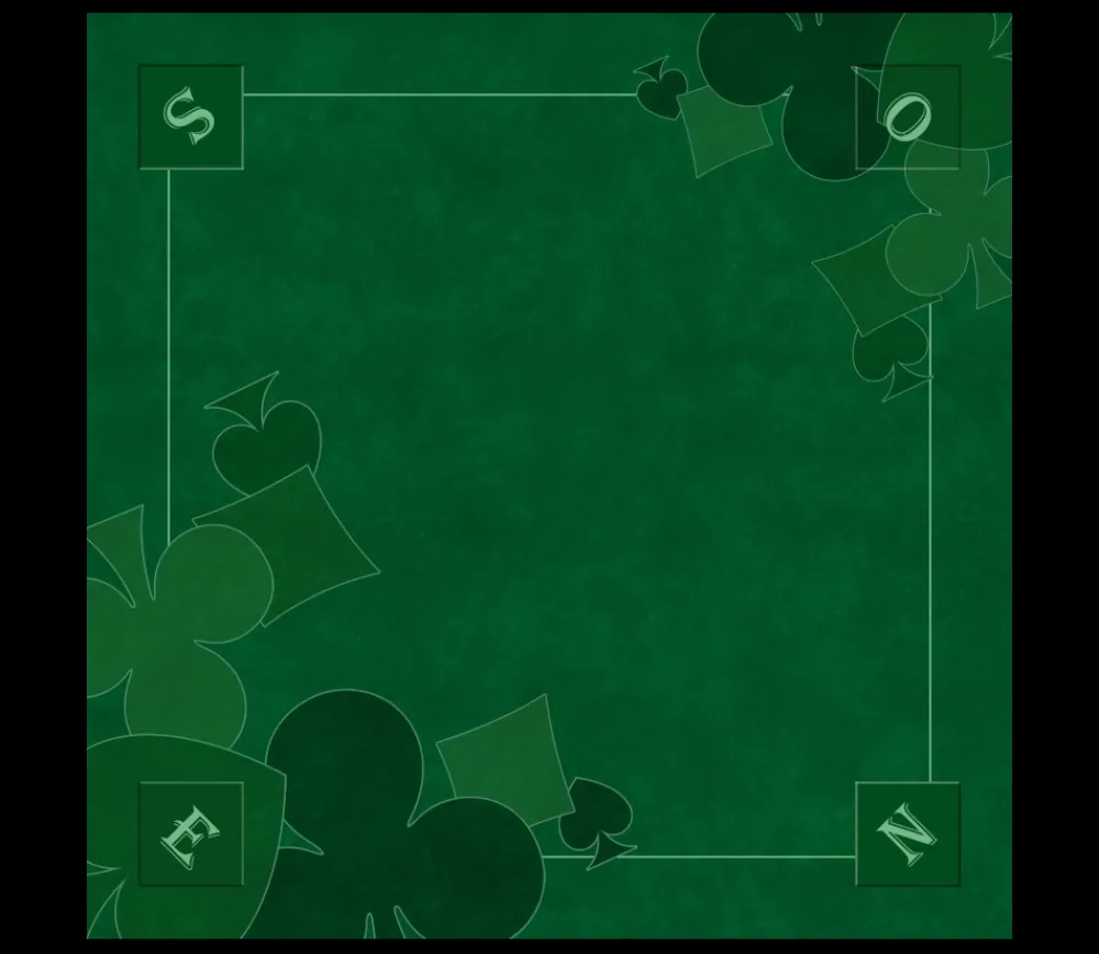 Tout Pour le Jeu Tapis jeu 60 x 60 cm vert Nord-Sud Tarot
